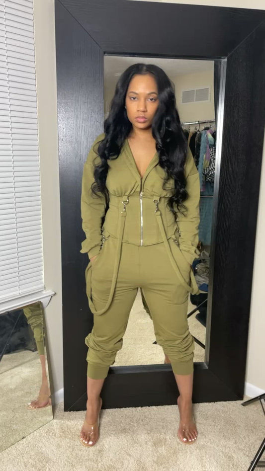 “Bae”sic olive sweat pants