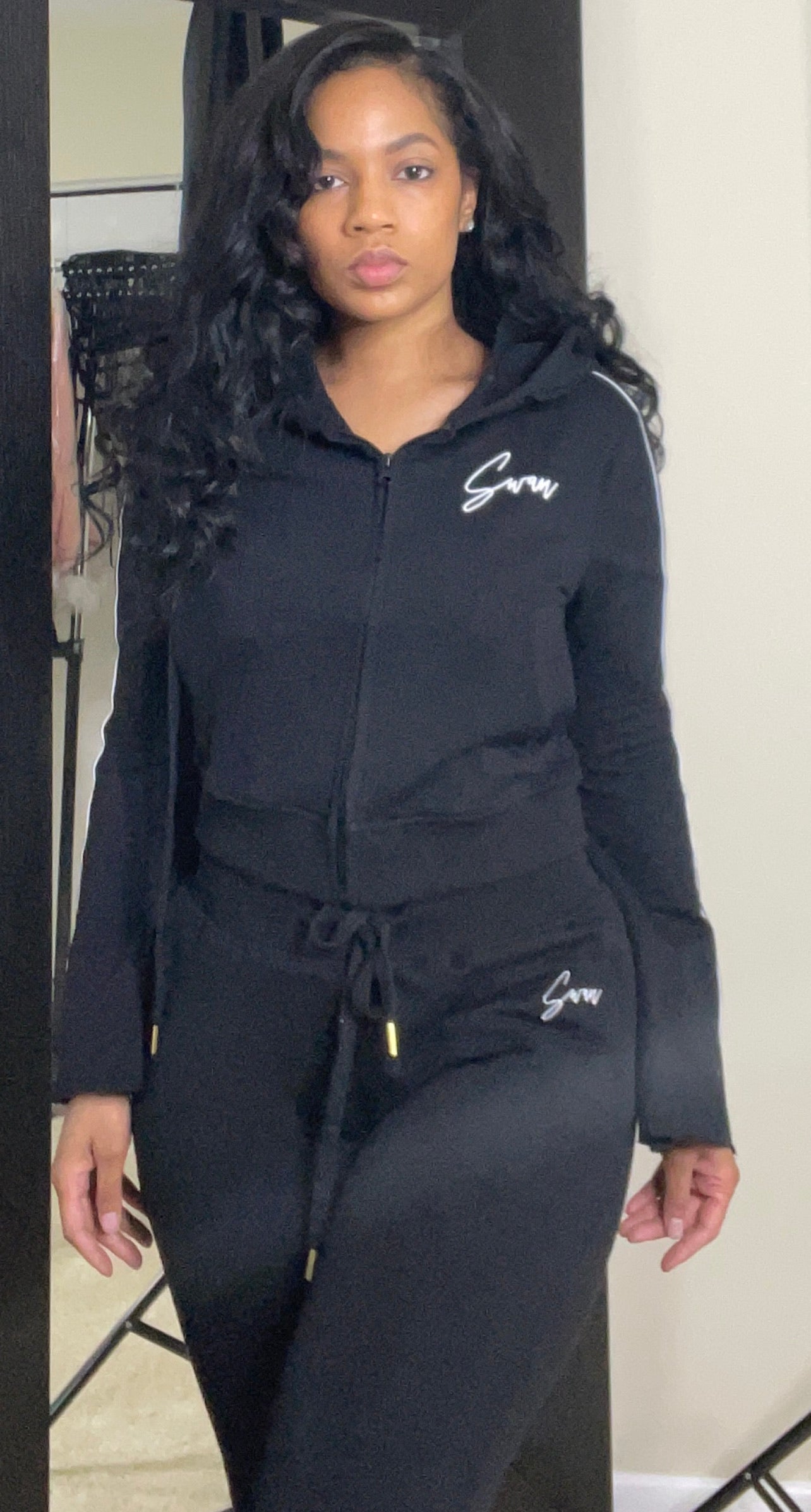 Bella’s Signature Tracksuit (Black And White)