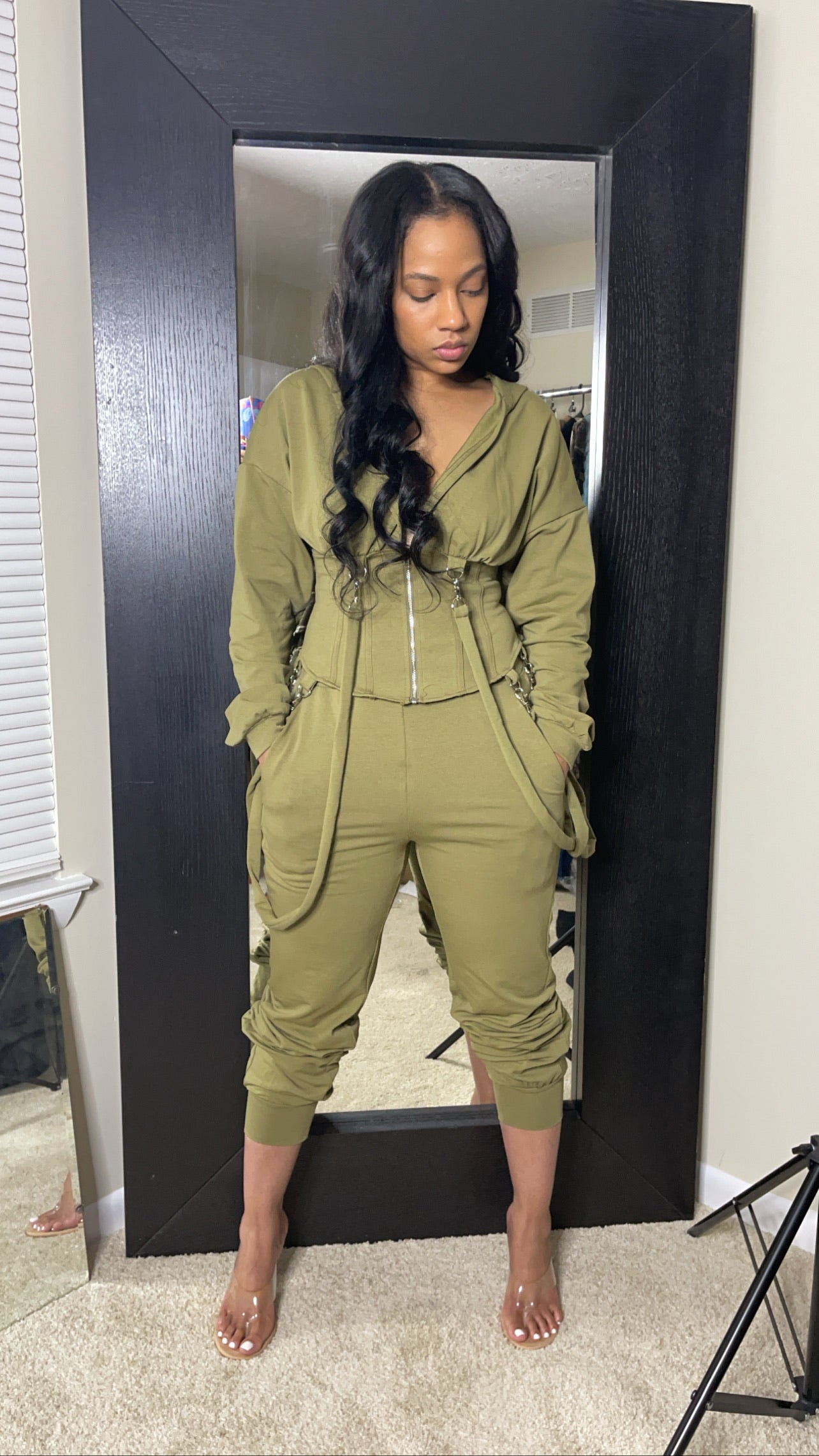 “Bae”sic olive sweat pants